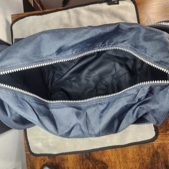 Vintage Time Magazine Messenger Bag Tote Blue Zips Adjustable Shoulder Strap - Picture 3 of 8